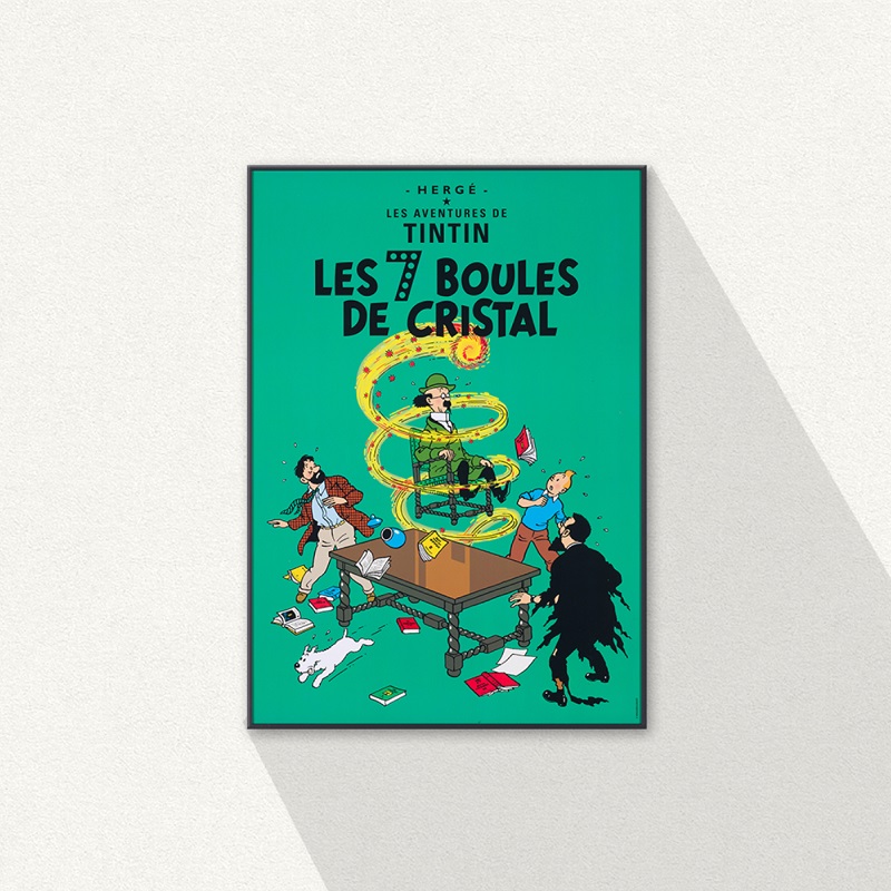 에르제 Herge Art Poster (작품명 : Les 7 Boules de Cristal)