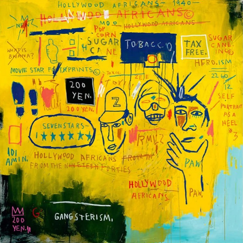 장 미쉘 바스키아 아트 포스터 Jean Michel Basquiat - Hollywood Africans,1983 Art Poster