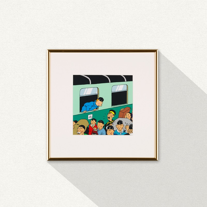 에르제 Herge Art Poster (작품명 : Train 02)