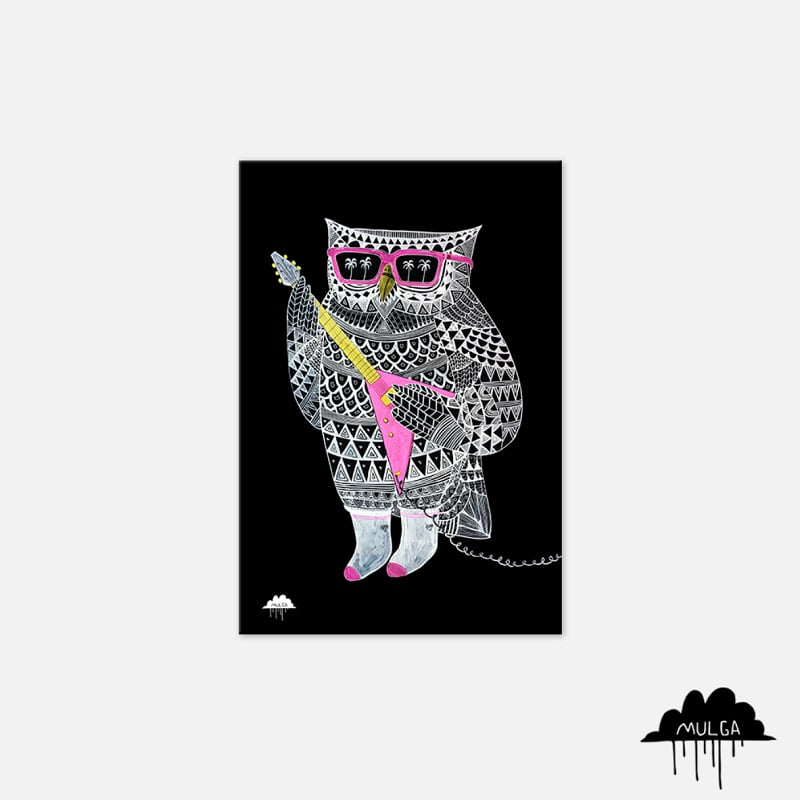 몰가 MULGA Manwell The Owl Shredder Art Poster